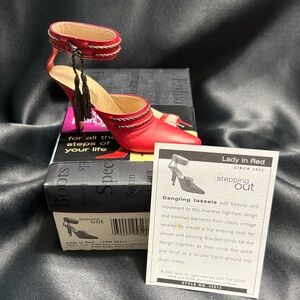 Just The Right Shoe Lady in Red Tassel Heels